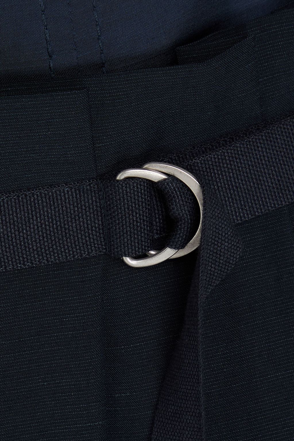 VINCE. Belted cady midi skirt