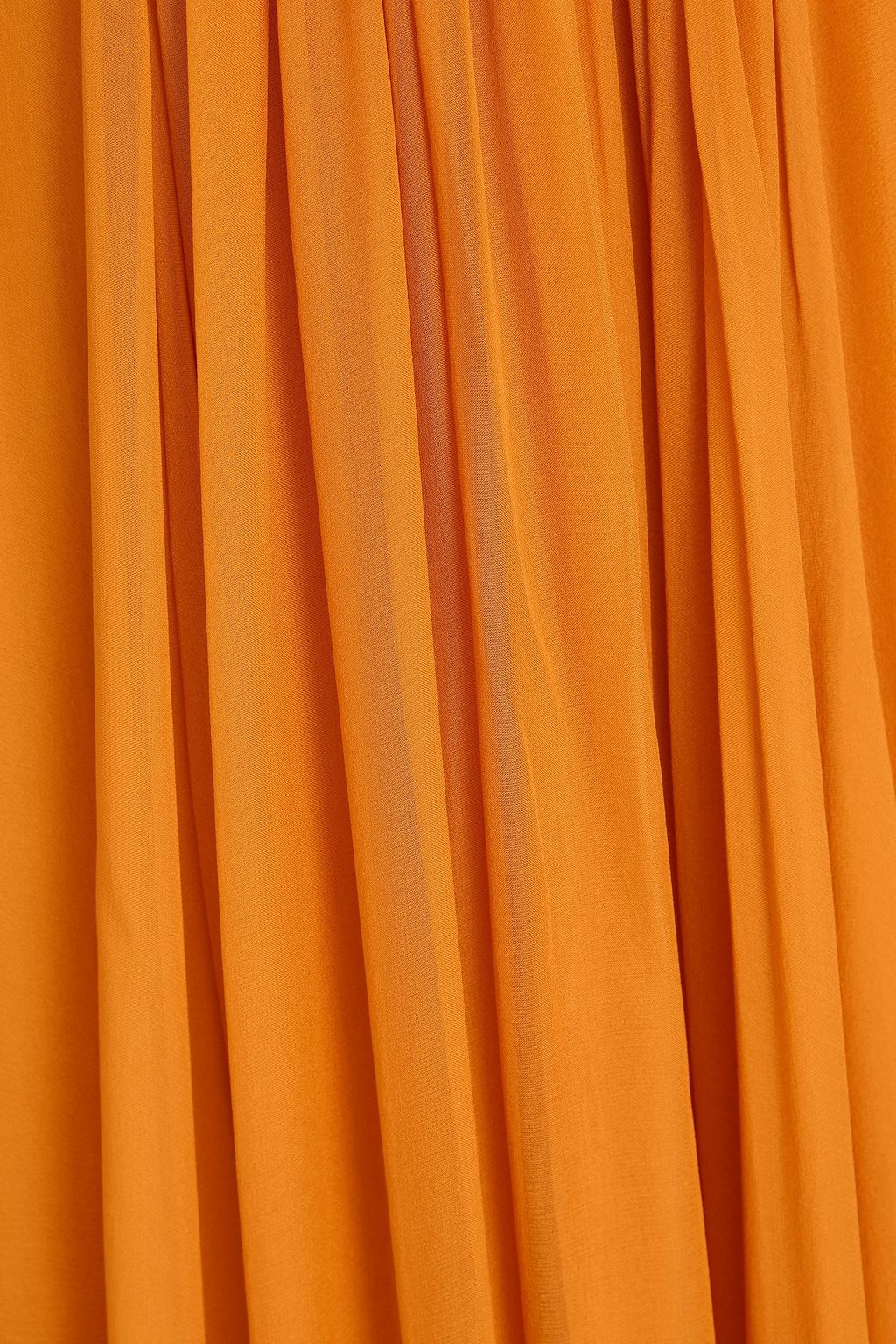 ZUHAIR MURAD Cutout pleated silk-voile gown