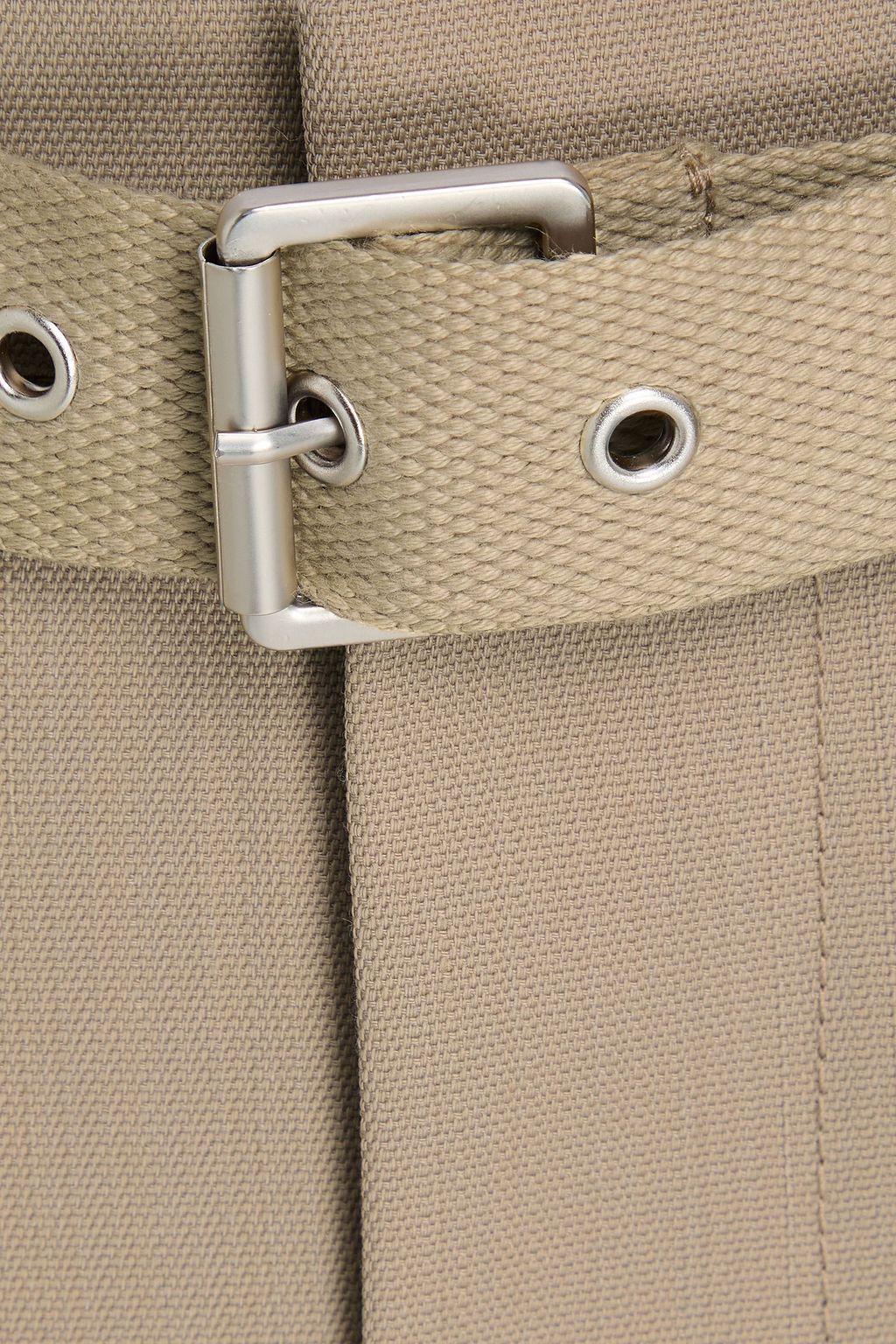 VINCE. Belted canvas midi pencil skirt