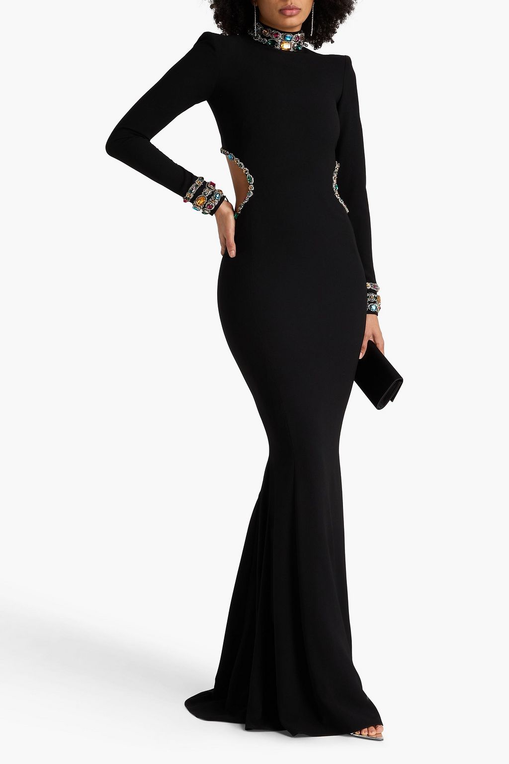 ZUHAIR MURAD Crystal-embellished cady gown