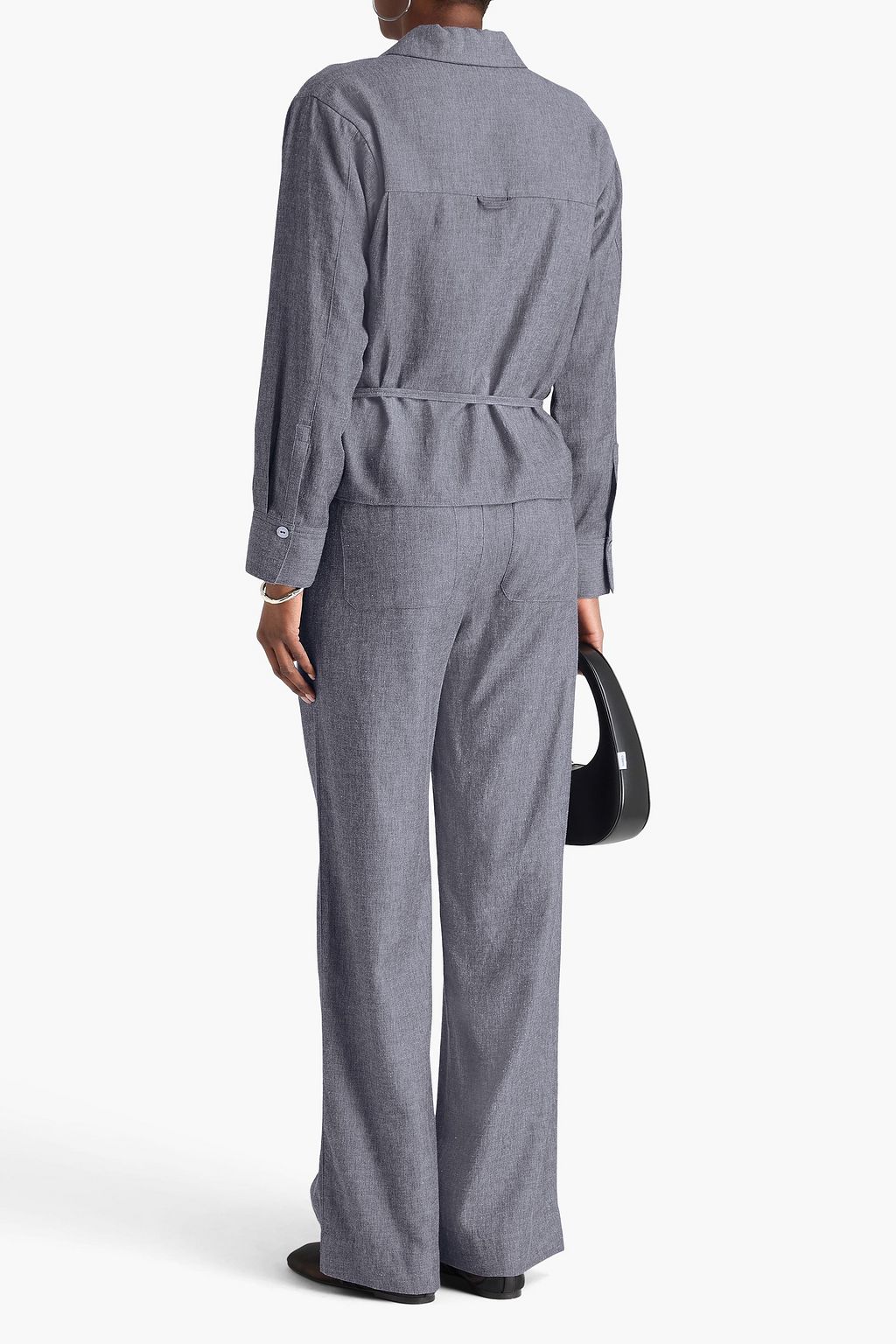 VINCE. Chambray wrap top