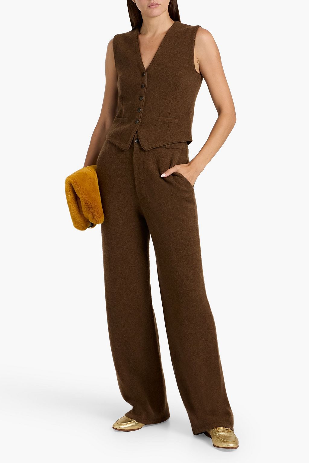 GUEST IN RESIDENCE Cashmere-blend straight-leg pants