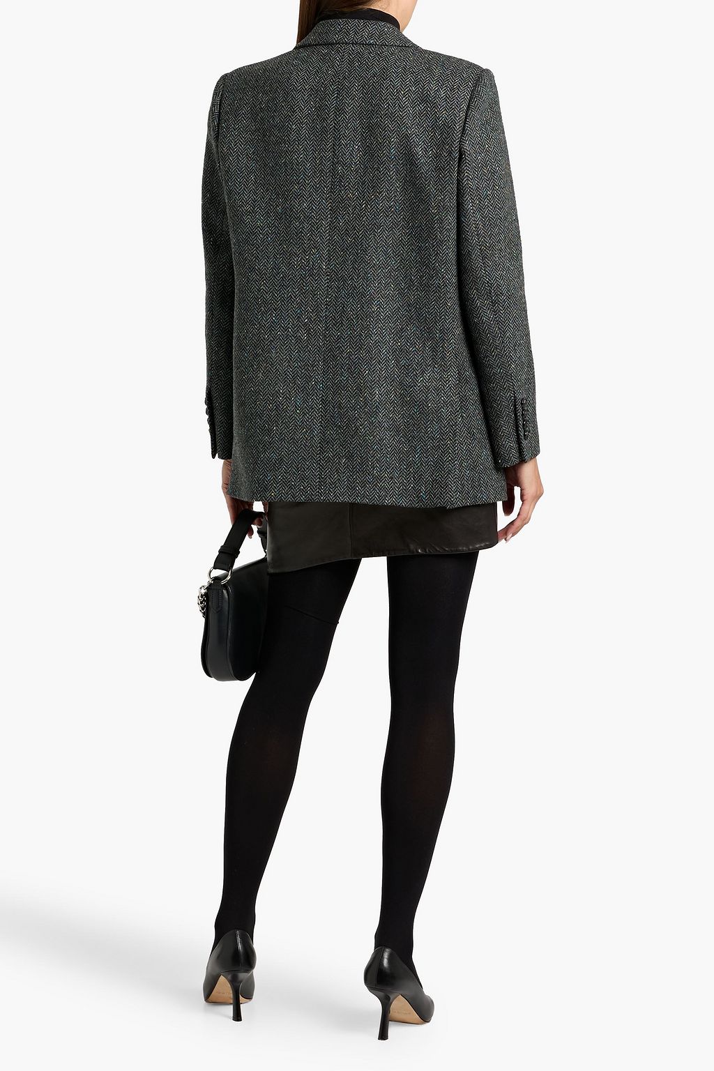 BLAZÉ MILANO Miska double-breasted Donegal herringbone wool blazer