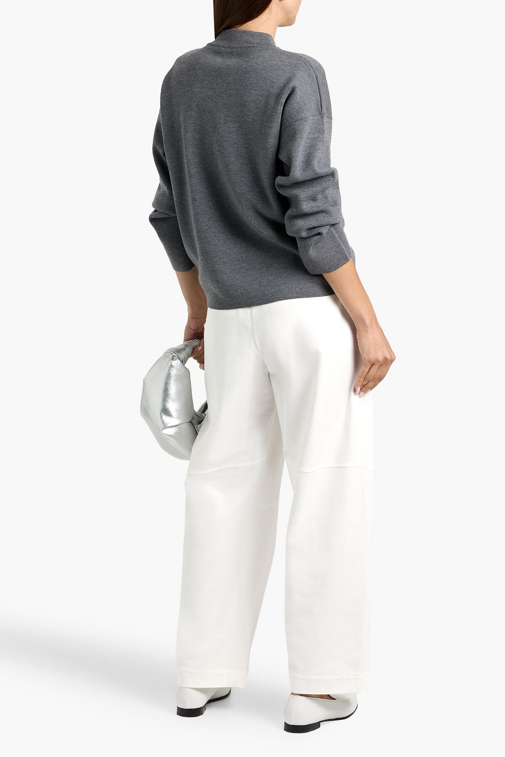 BRUNELLO CUCINELLI Cotton-blend jersey wide-leg pants