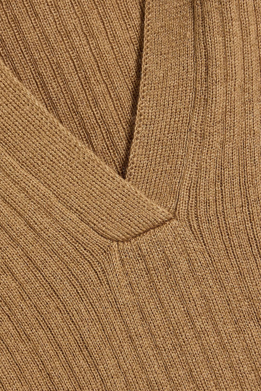 MAX MARA Trikot ribbed silk and cashmere-blend sweater