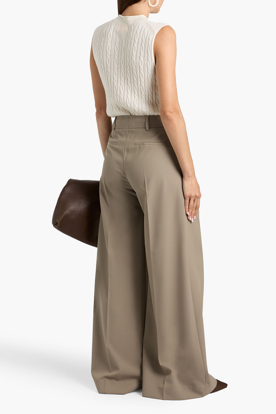 Guest In Residence Cable-knit Cashmere Vest In White