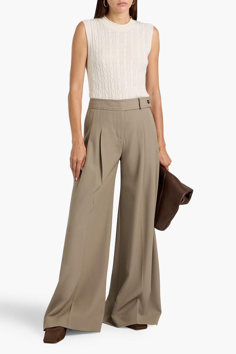 Guest In Residence Cable-knit Cashmere Vest In White