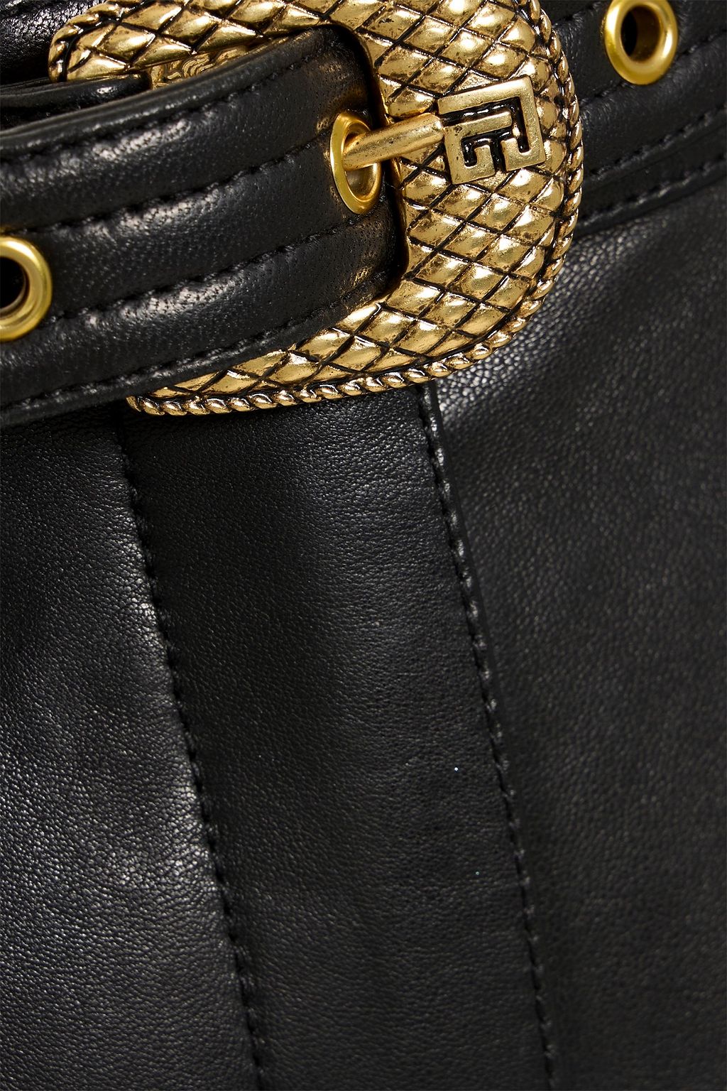 BALMAIN Belted leather slim-leg pants
