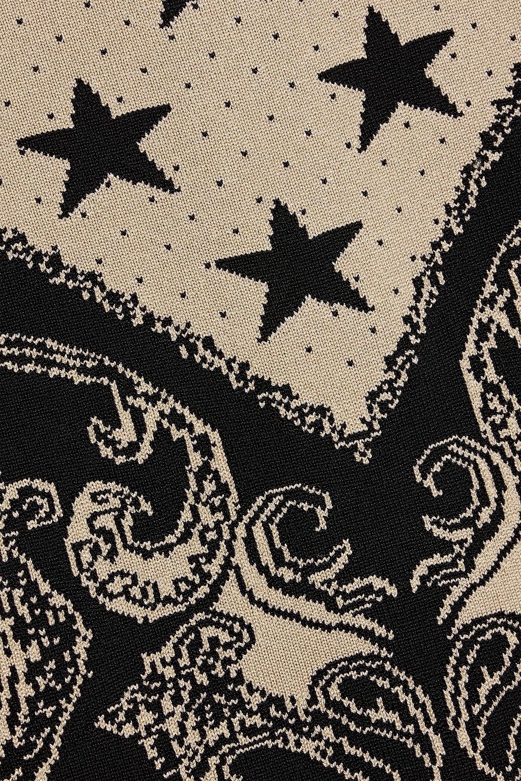 BALMAIN Jacquard-knit mini dress