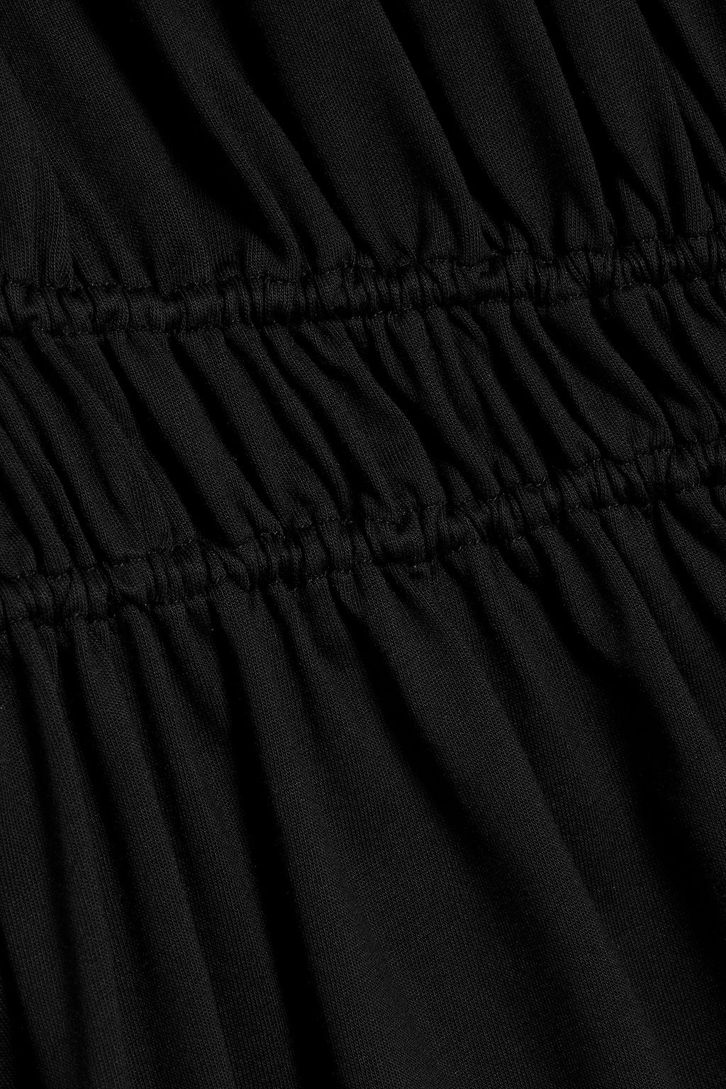 MCQUEEN Asymmetric cotton-jersey maxi dress
