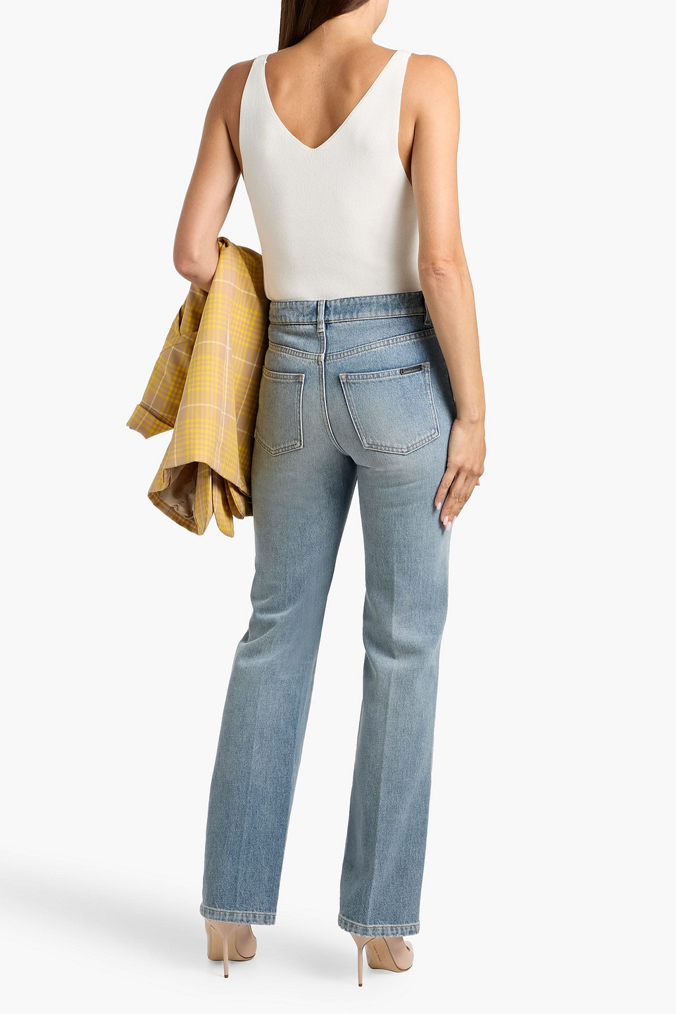 Dolce & Gabbana High-rise Straight-leg Jeans In Brown
