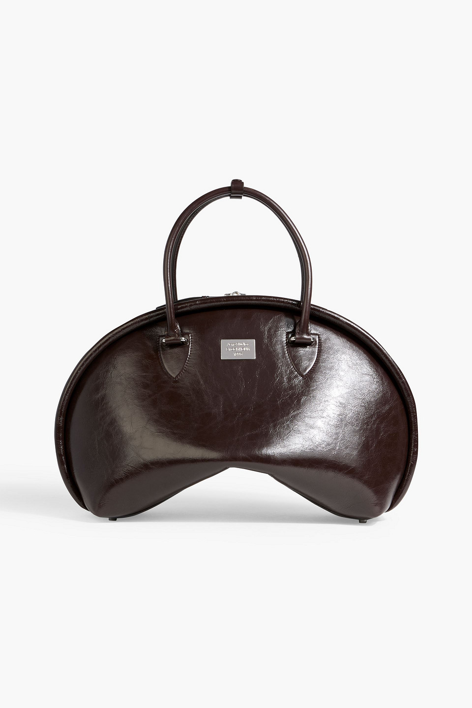 Acne Studios Bowlina Textured-leather Tote In Brown