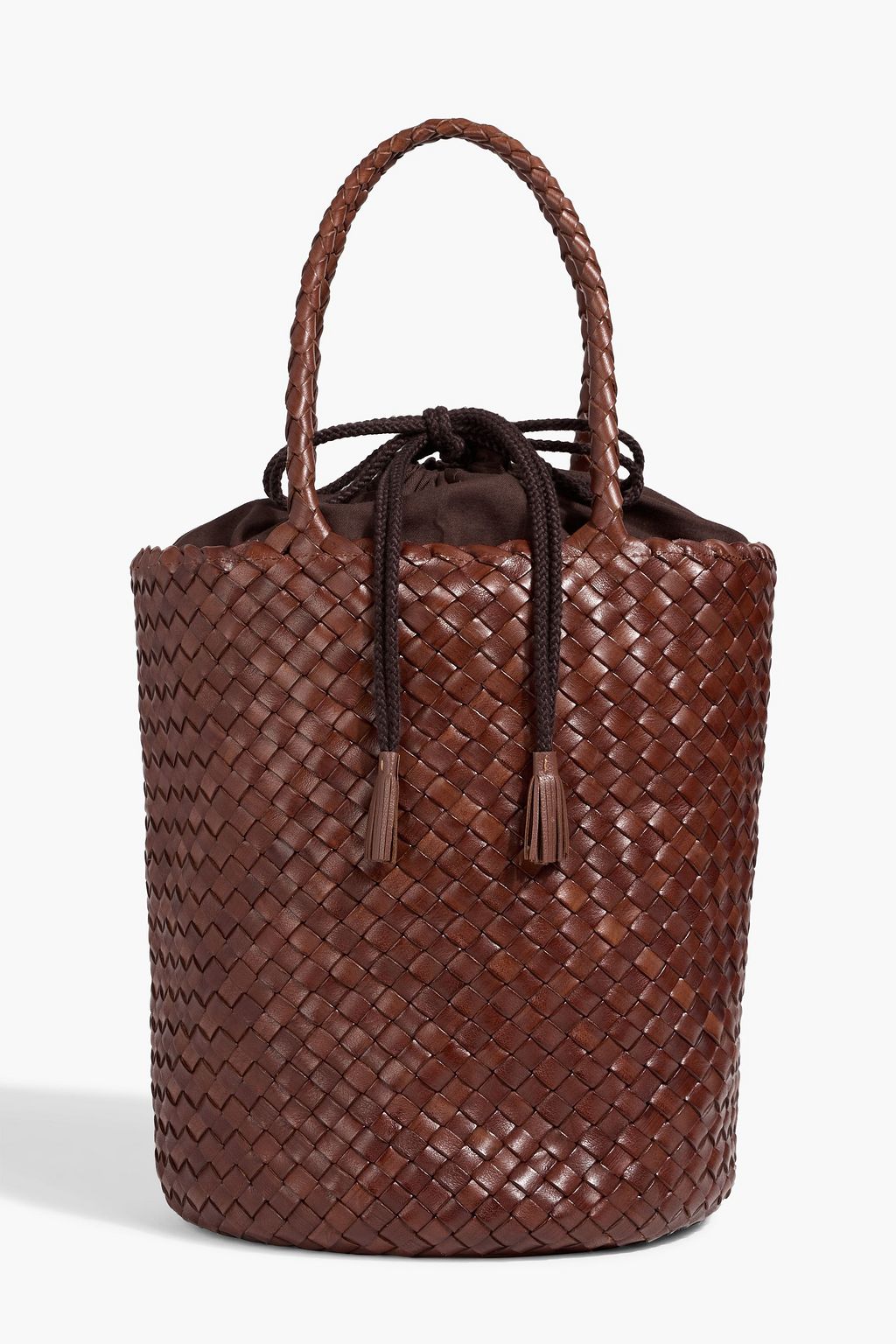 DRAGON DIFFUSION Jacky woven leather bucket bag | THE OUTNET