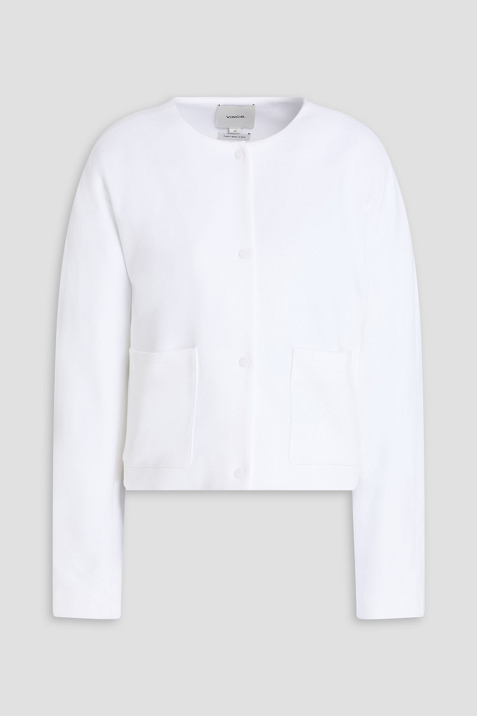 Vince Cotton-blend Gabardine Jacket In White
