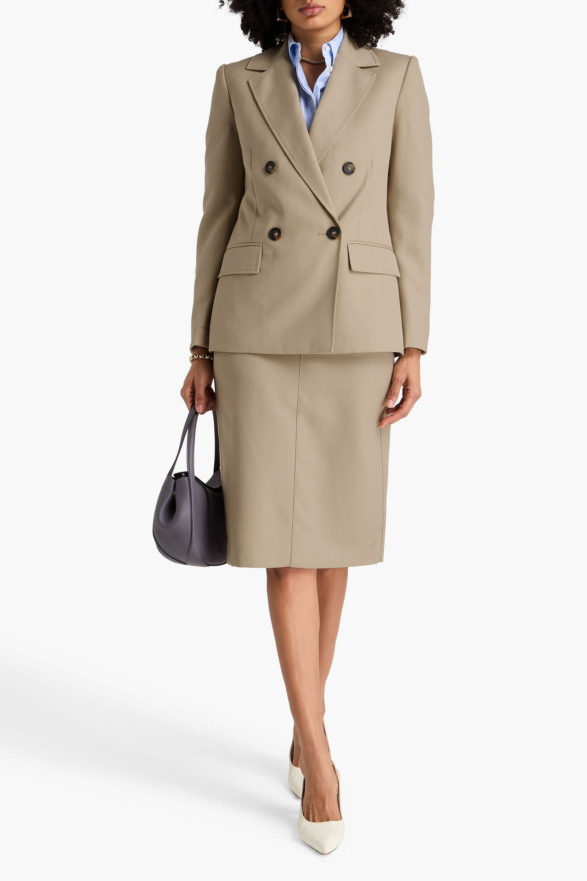 Vince Double-breasted canvas blazer