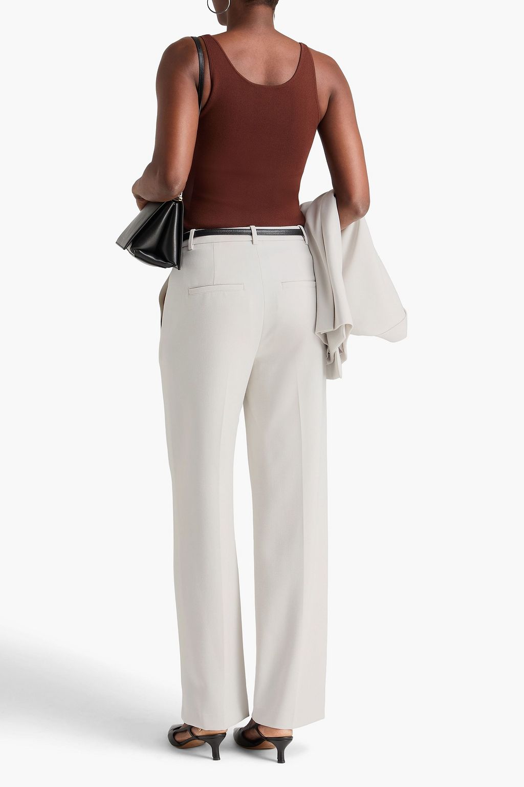 VINCE. Piqué straight-leg pants