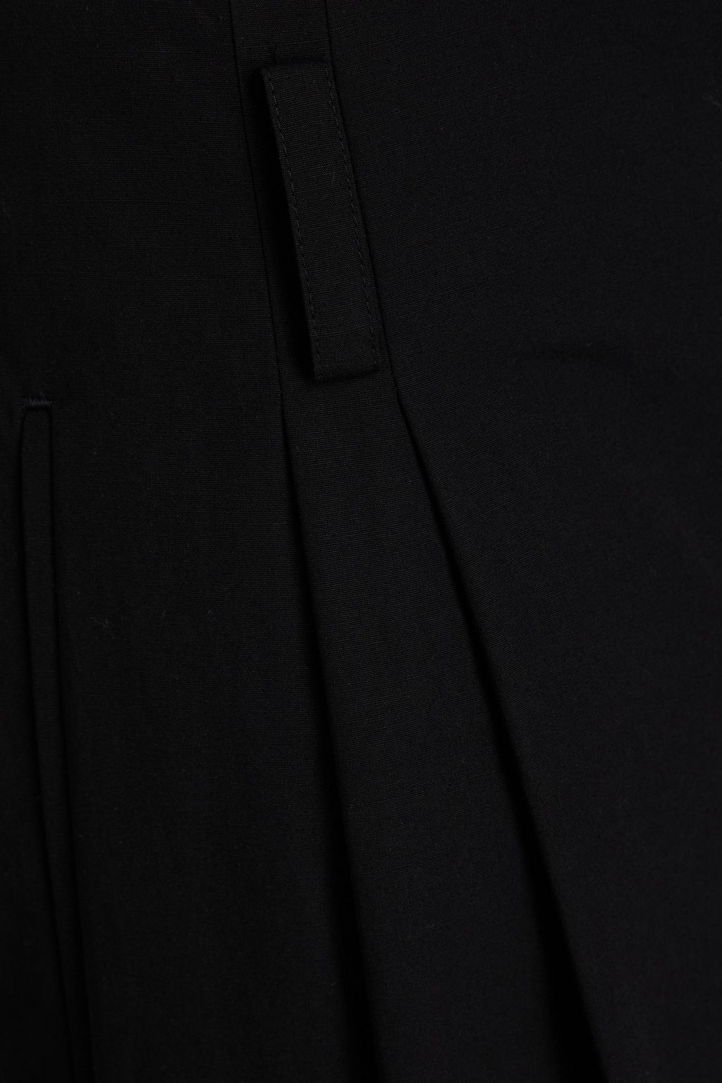 VINCE. Pleated cotton-blend poplin wide-leg pants