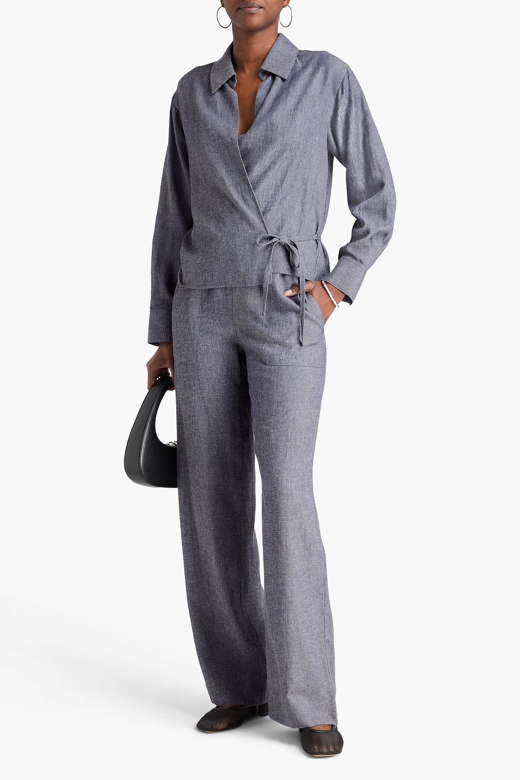 VINCE. Twill wide-leg pants