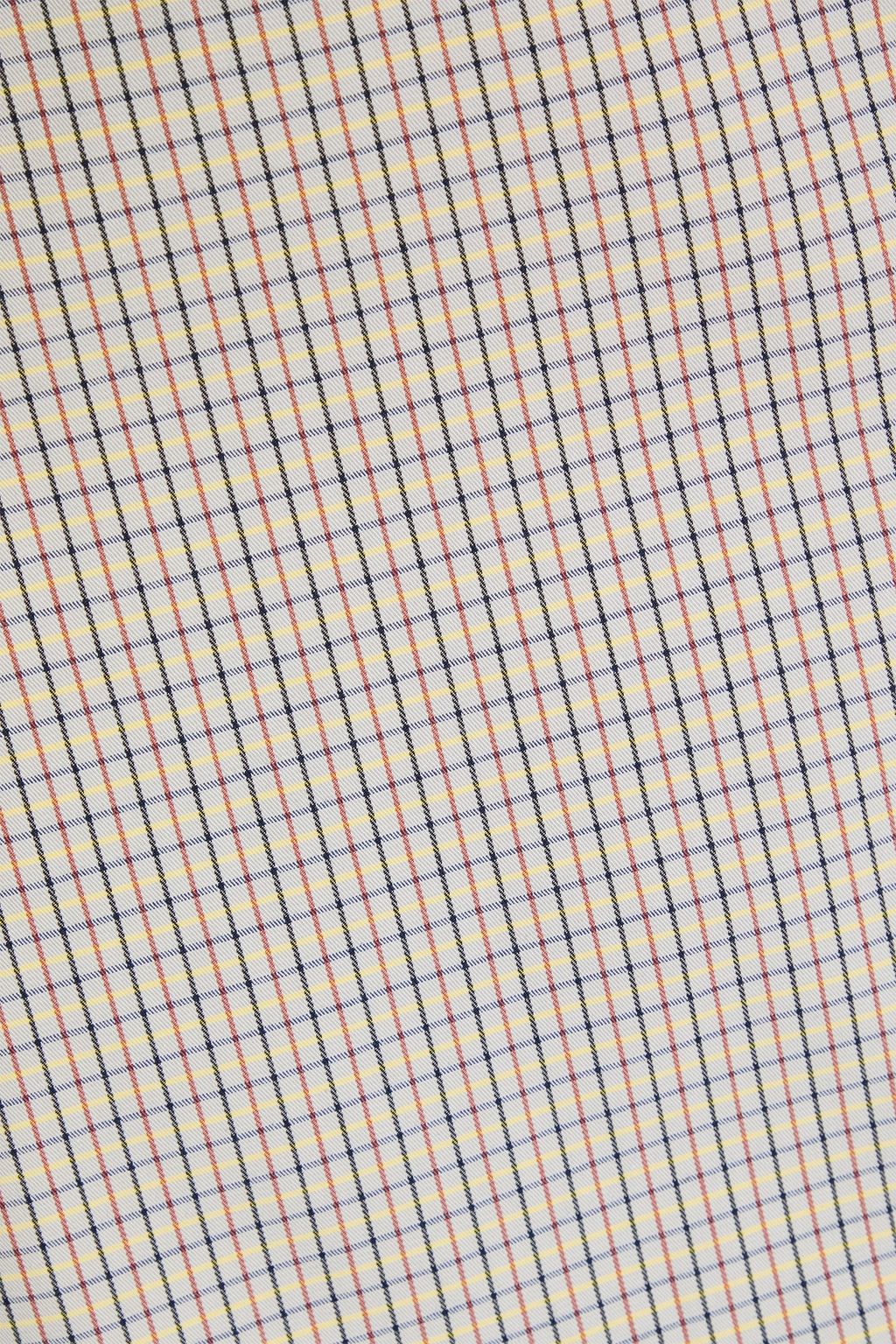 VINCE. Checked cotton-blend twill pencil skirt