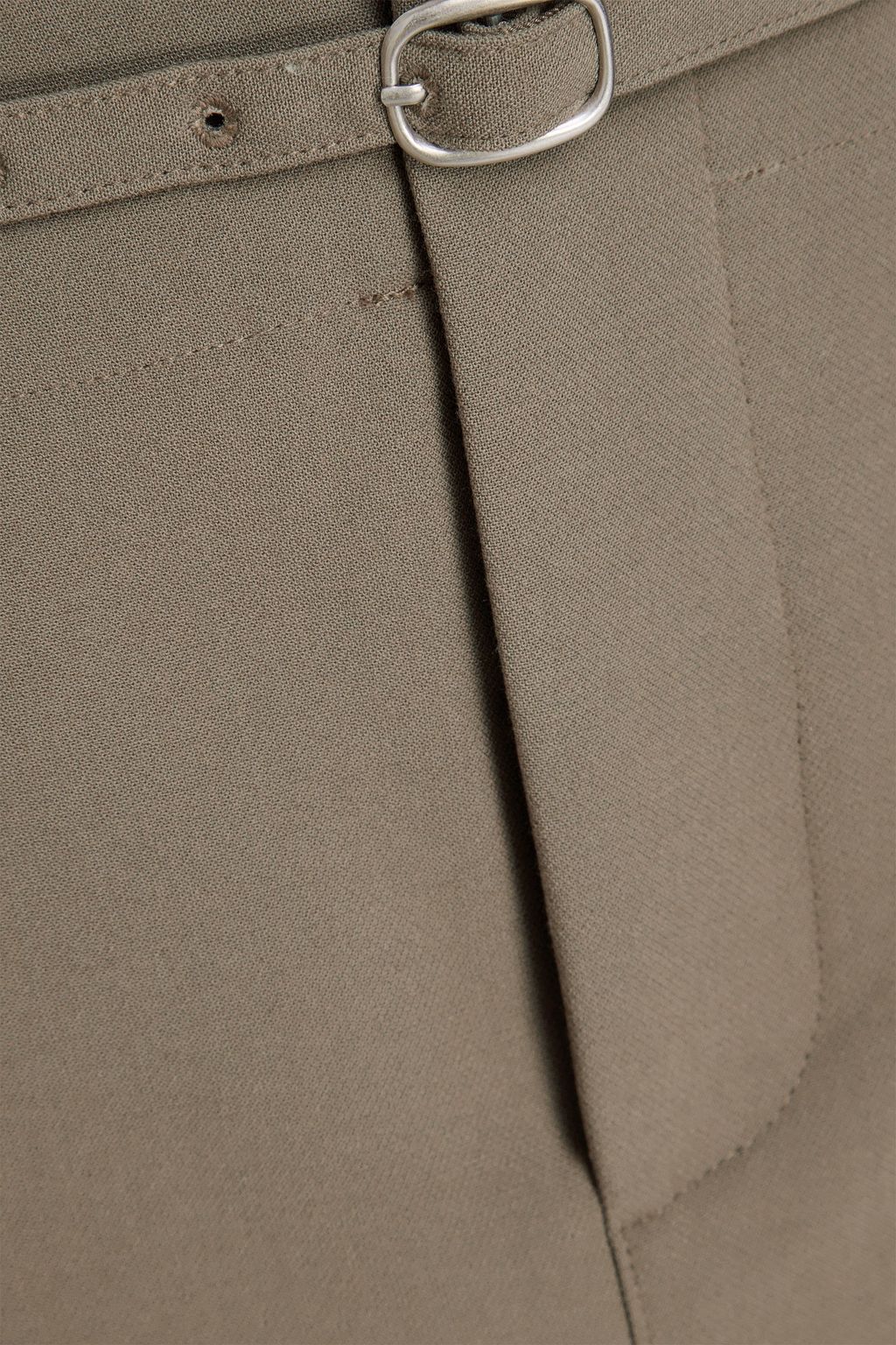 VINCE. Belted twill midi pencil skirt