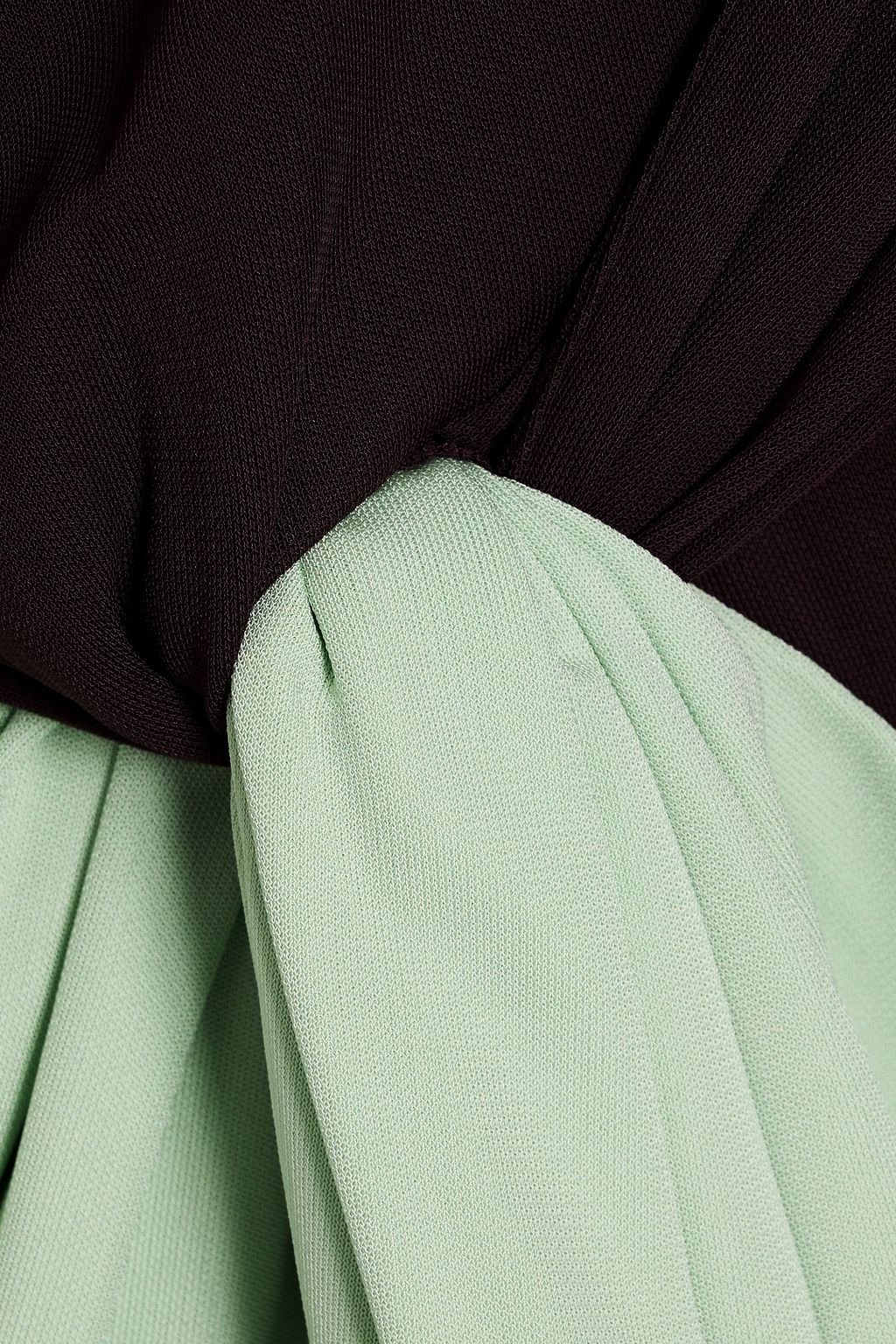 VICTORIA BECKHAM Draped two-tone jersey maxi dress