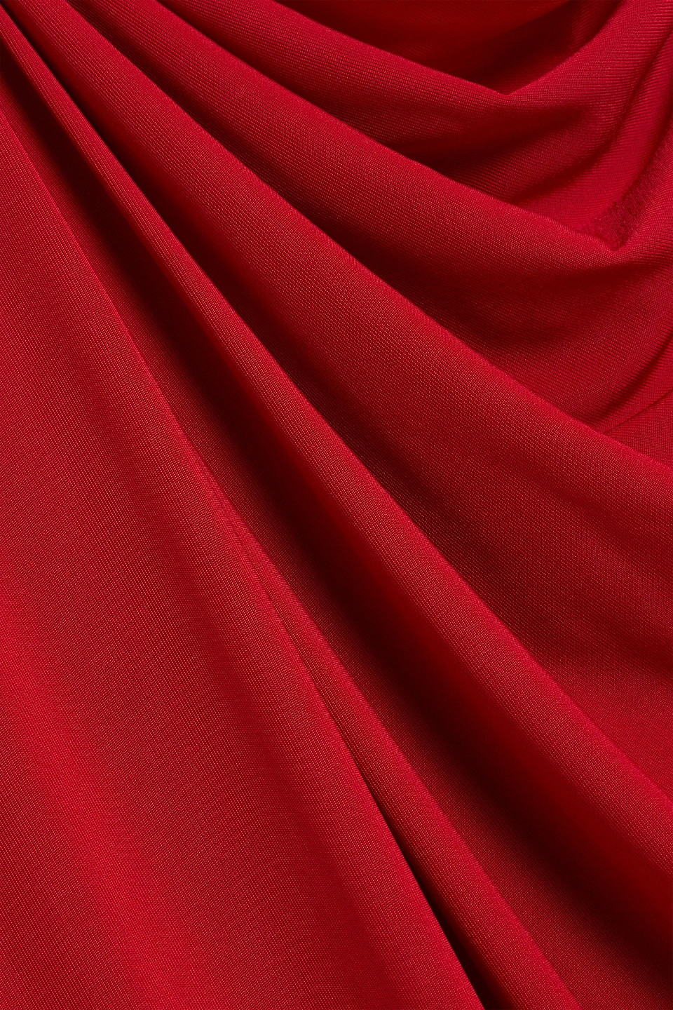 Magda Butrym Draped Layered Stretch-jersey Mini Dress In Red