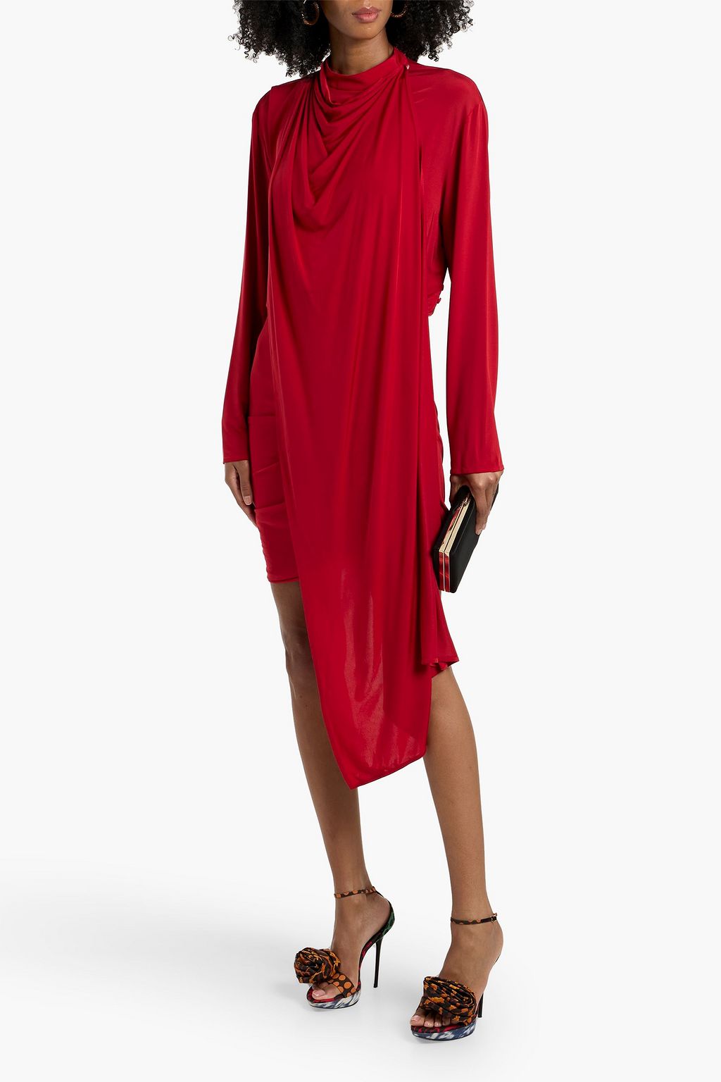 MAGDA BUTRYM Draped layered stretch-jersey mini dress