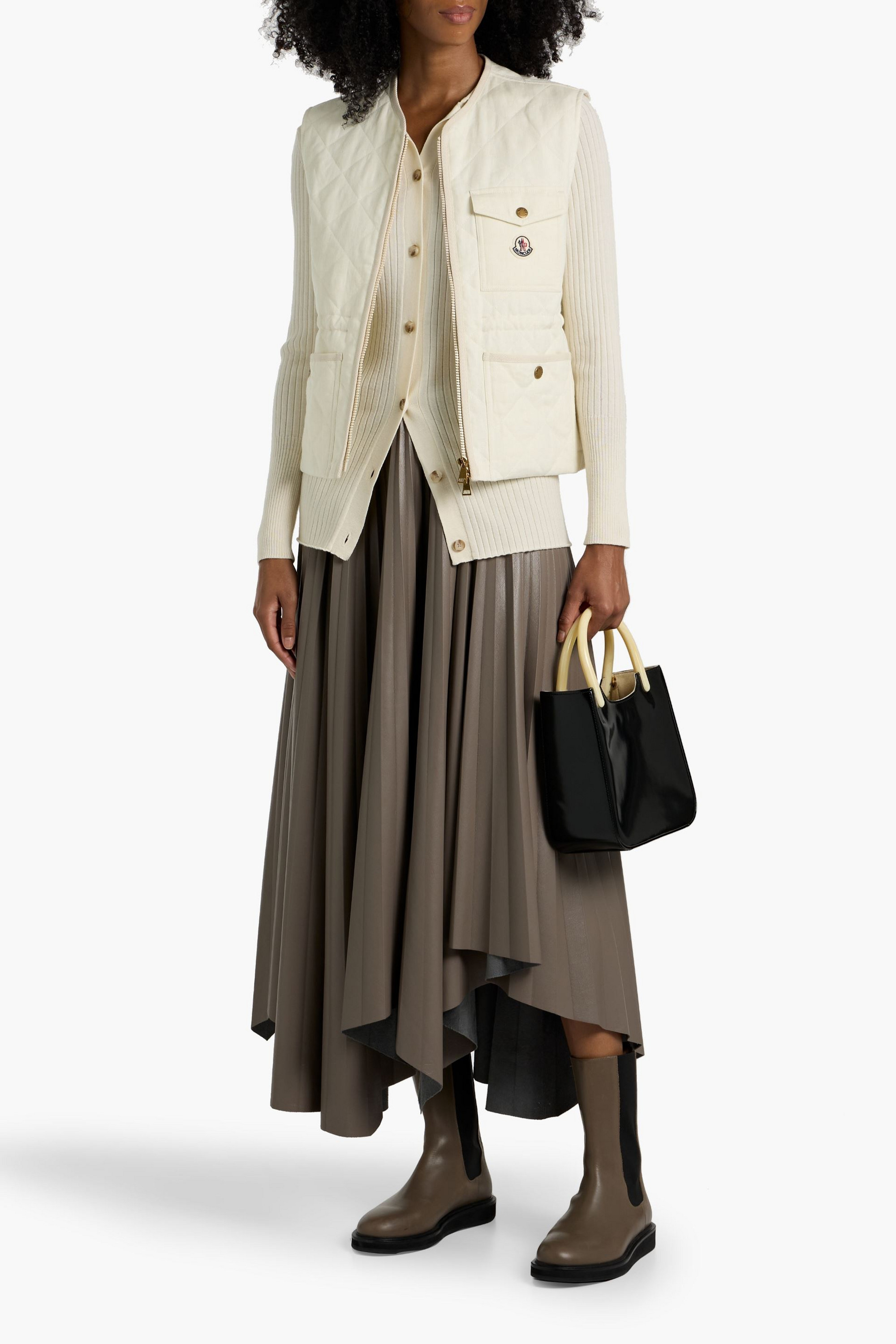 Moncler Vigny quilted linen vest