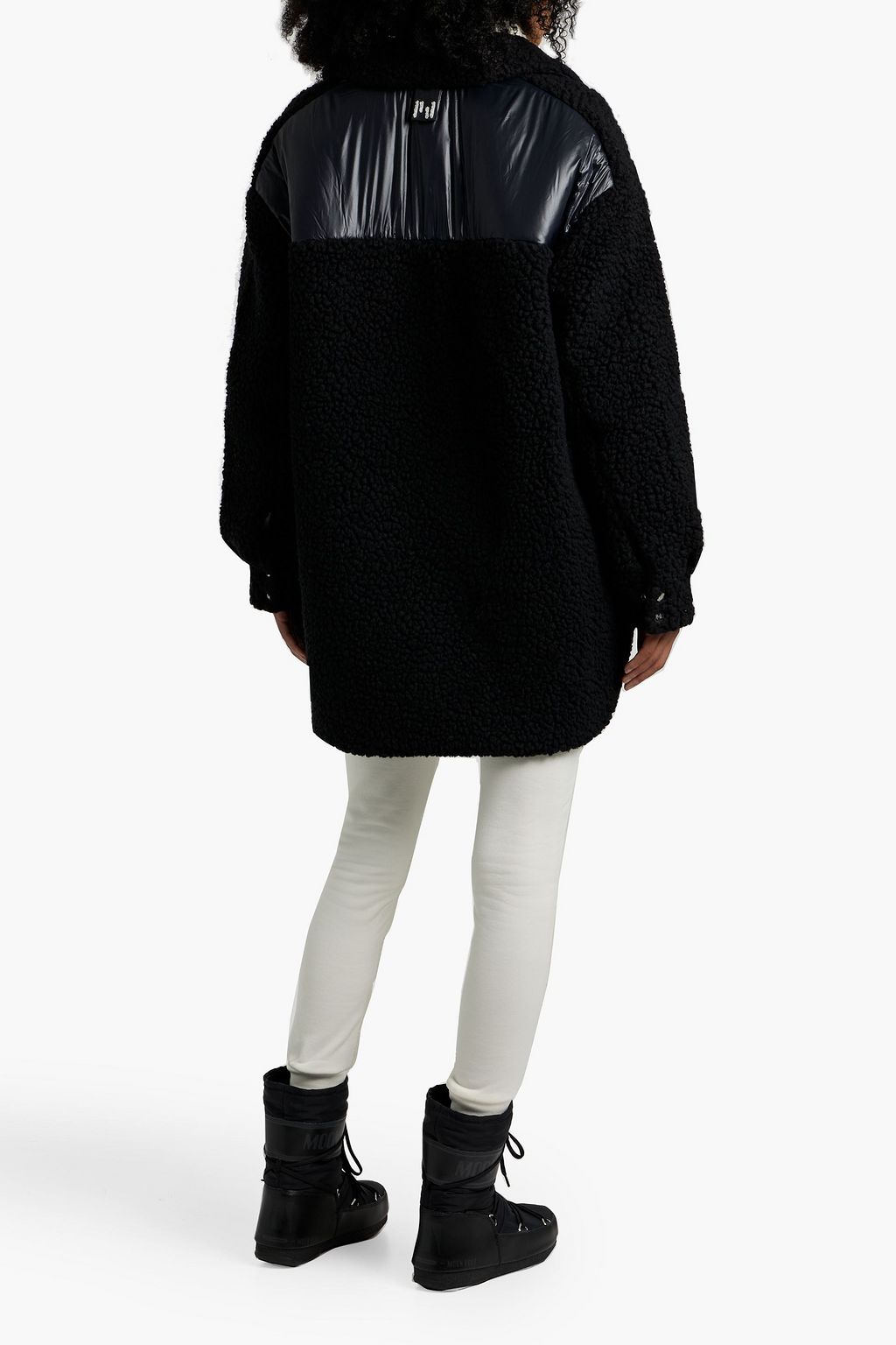 HOLDEN Shell-paneled teddy fleece jacket