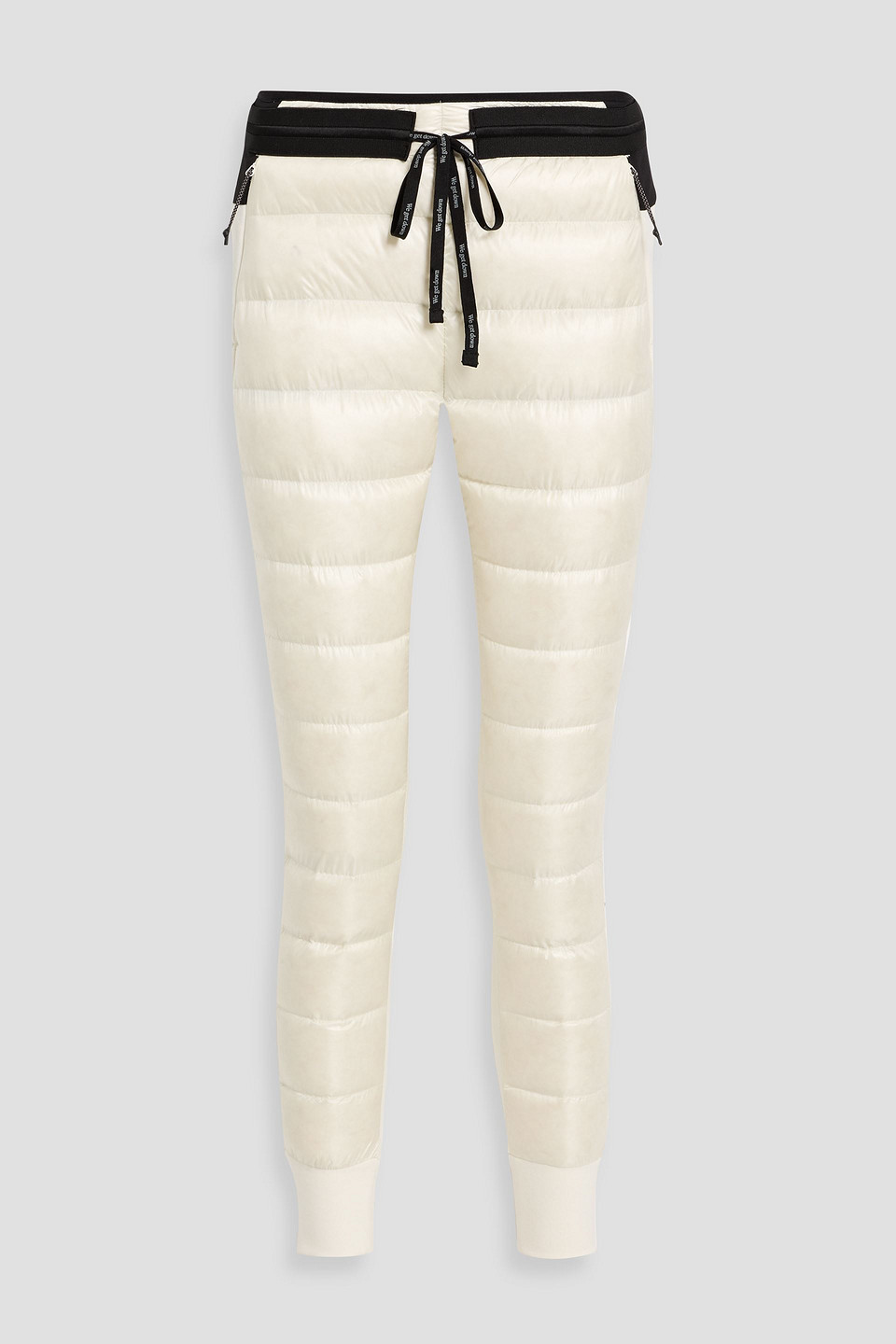 Holden Fleece-paneled Quilted Shell Track Pants In Neutral