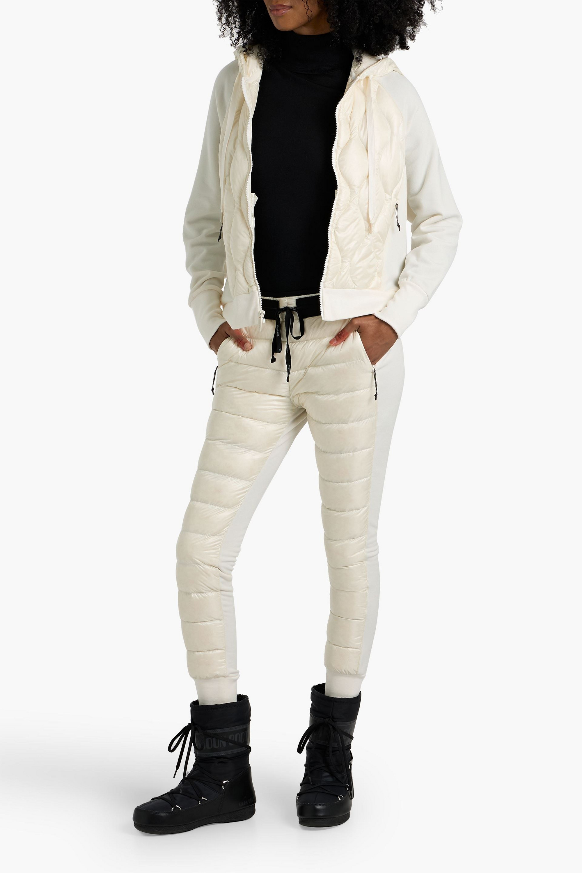HOLDEN Fleece-paneled quilted shell track pants