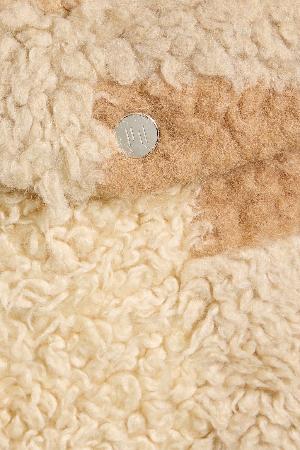 HOLDEN Shell-paneled teddy fleece jacket
