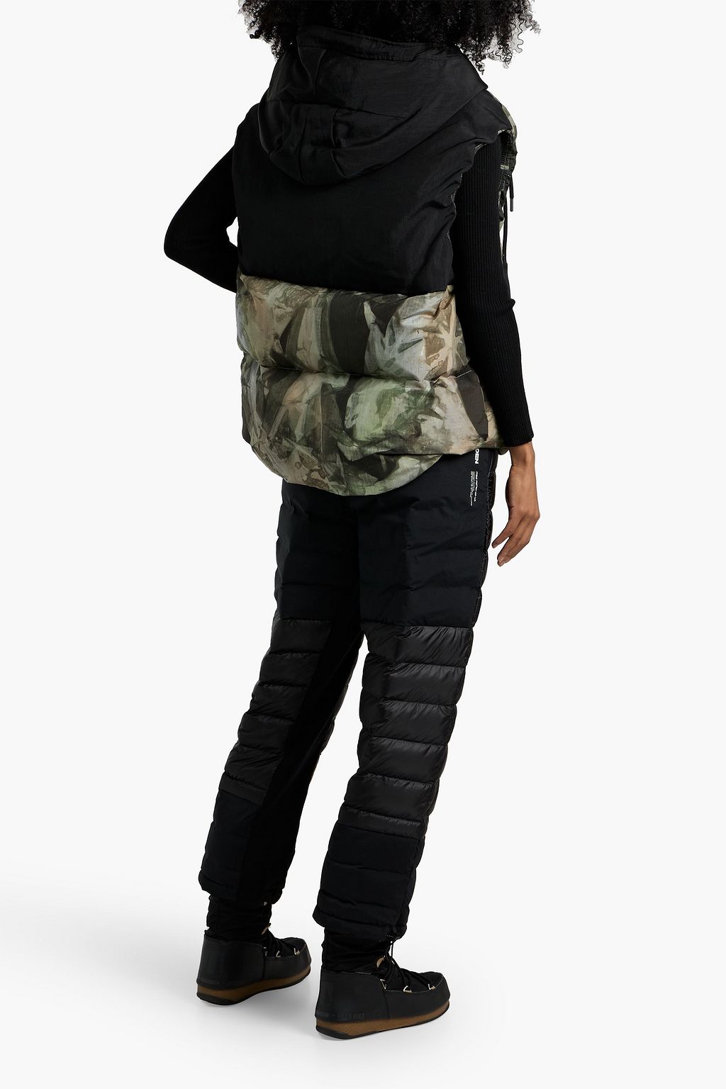 HOLDEN Canvas-paneled printed ripstop hooded vest