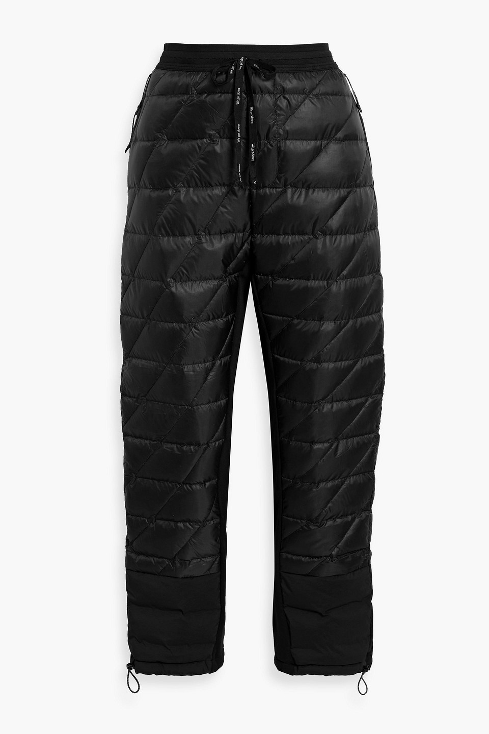 Holden Fleece-paneled Quilted Shell Track Pants In Black