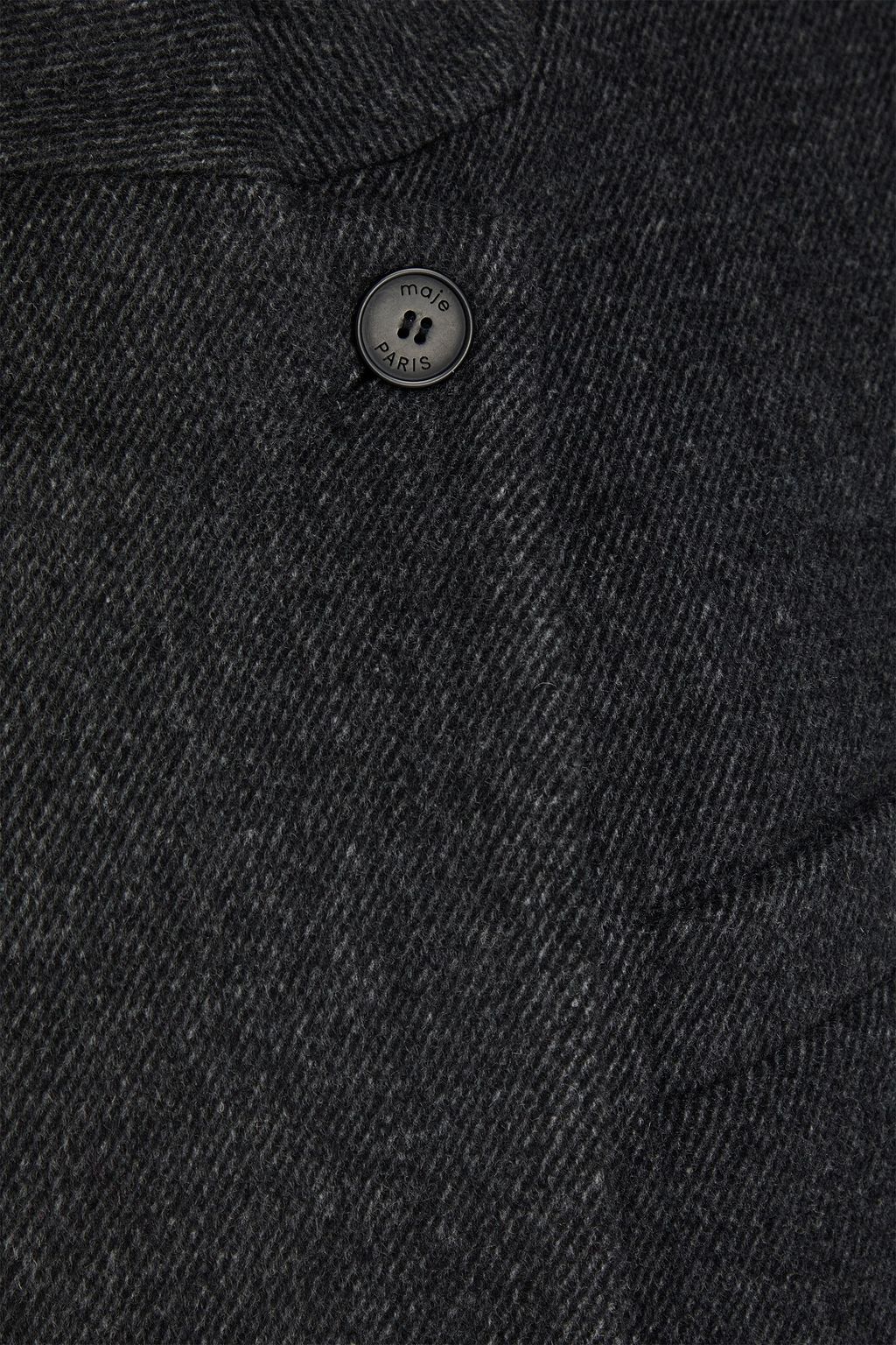 MAJE Wool-blend twill coat