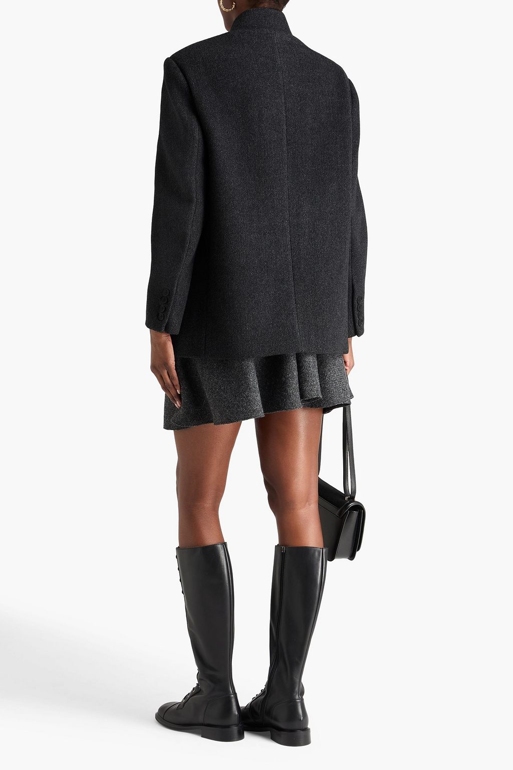 MAJE Wool-blend twill coat