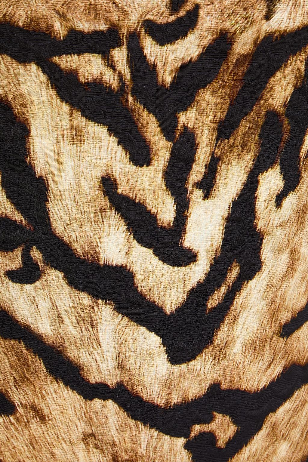 DOLCE&GABBANA Tiger-print jacquard mini dress