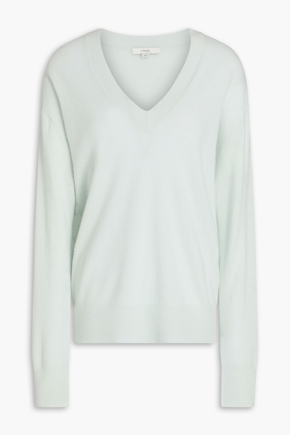 Vince Cashmere And Silk-blend Sweater In Green