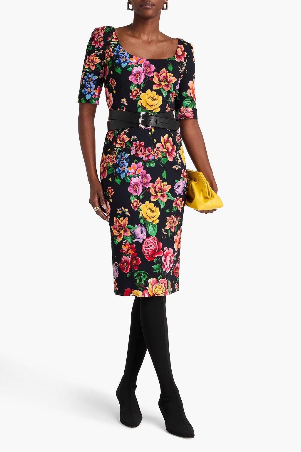 DOLCE&GABBANA Floral-print crepe dress