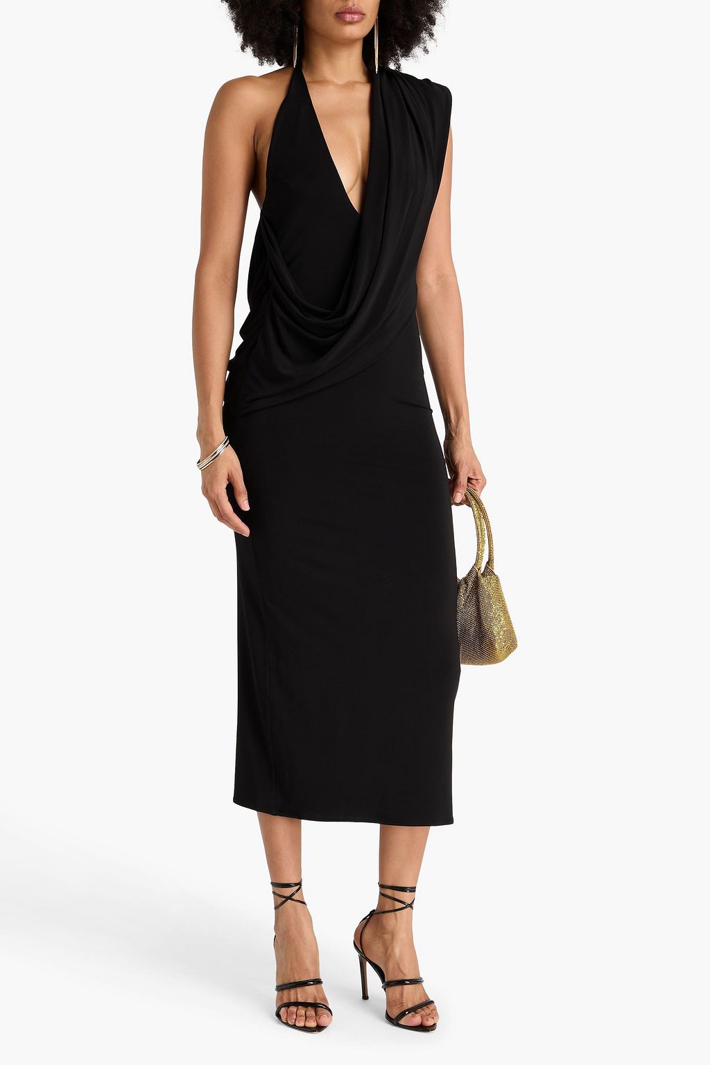 MAGDA BUTRYM Draped open-back jersey midi dress
