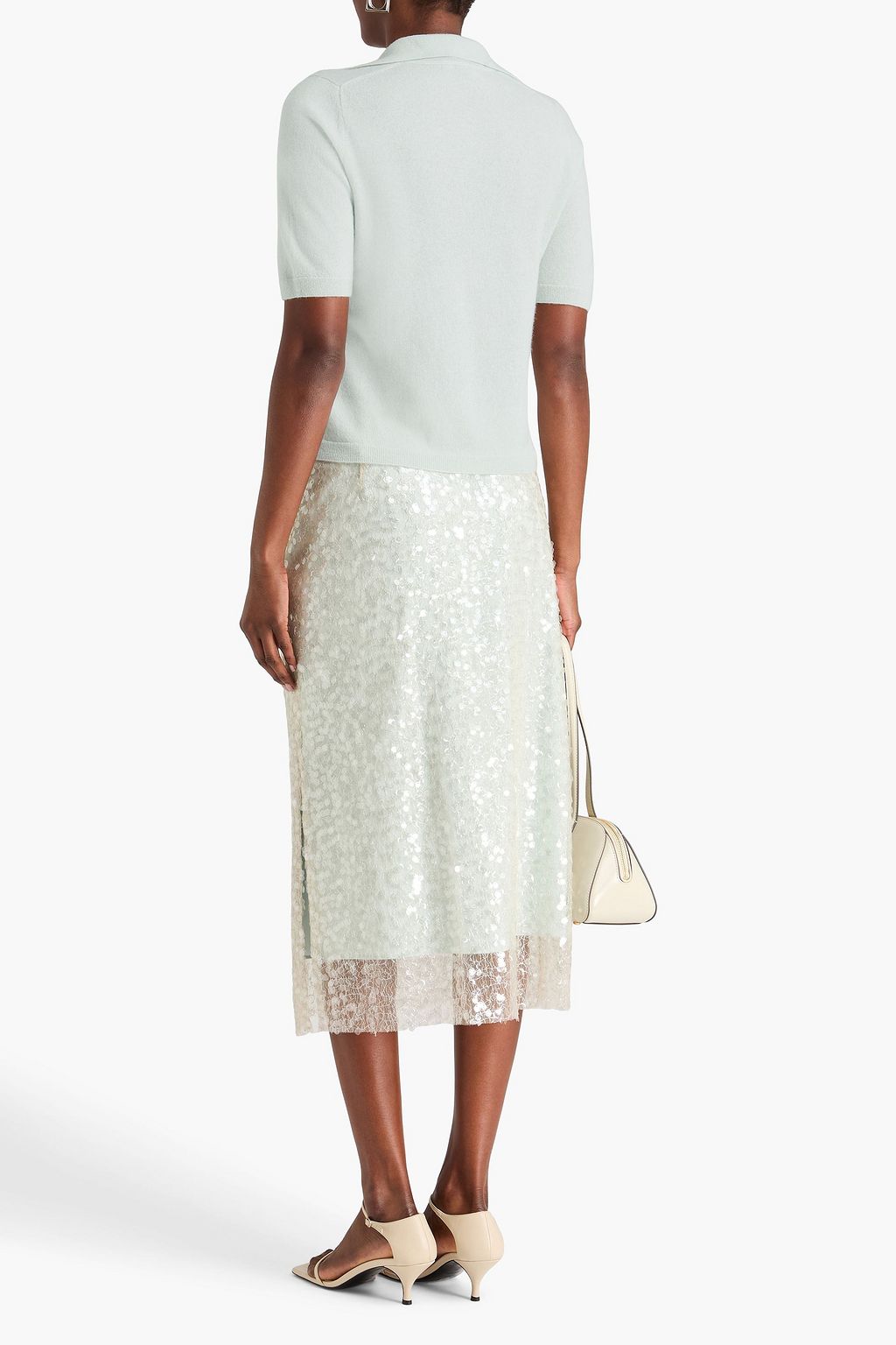 VINCE. Cashmere and silk-blend polo sweater