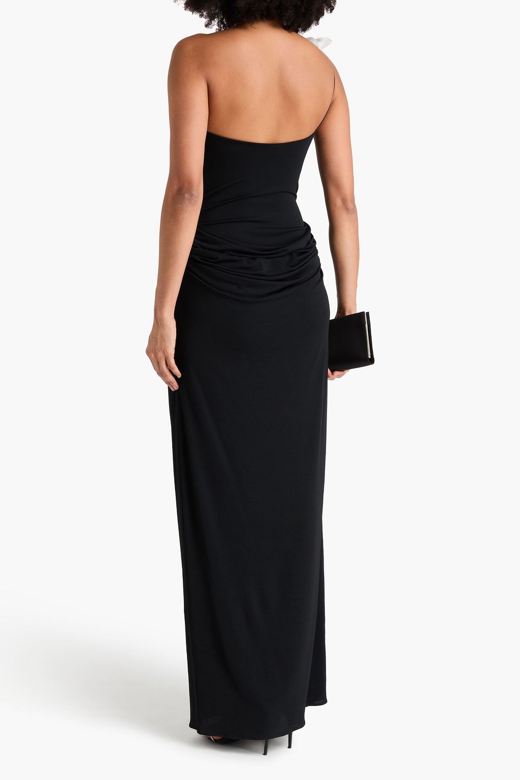 MAGDA BUTRYM One-shoulder silk-trimmed cutout jersey gown