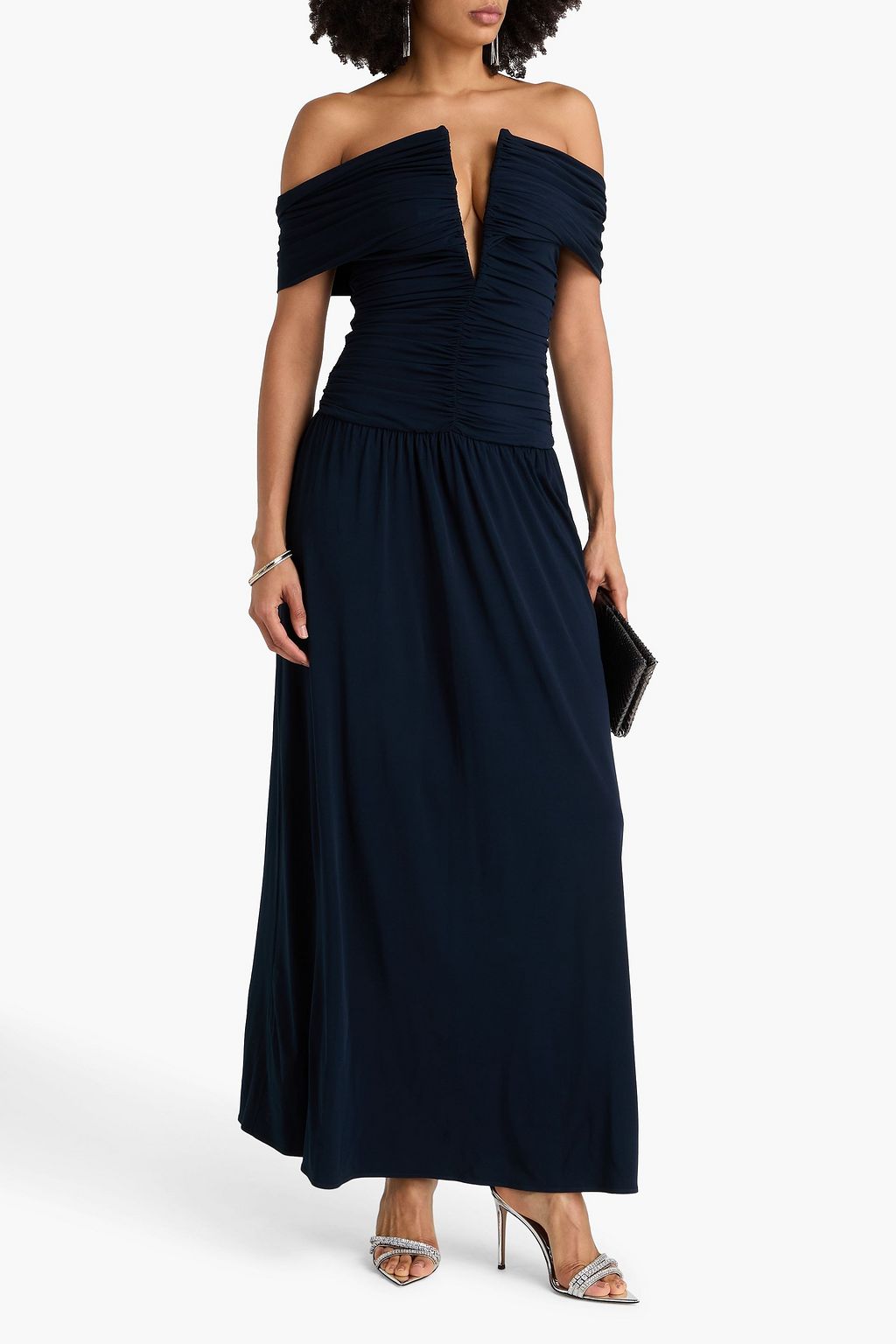 MAGDA BUTRYM Off-the-shoulder ruched jersey maxi dress
