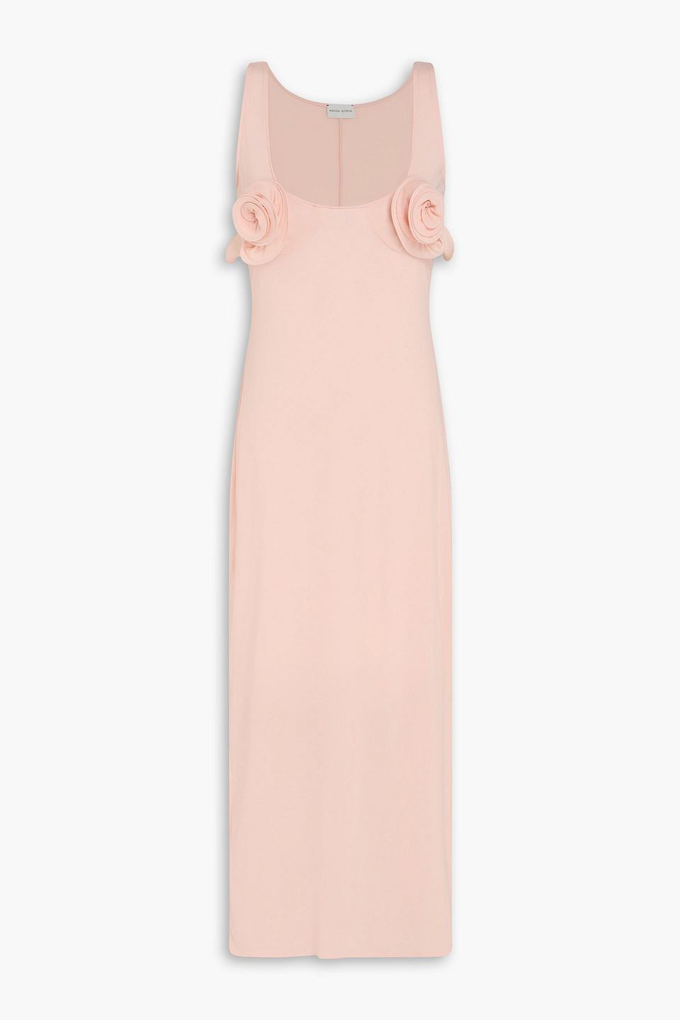 magda butrym - floral-appliquéd jersey midi dress - orange - fr 38