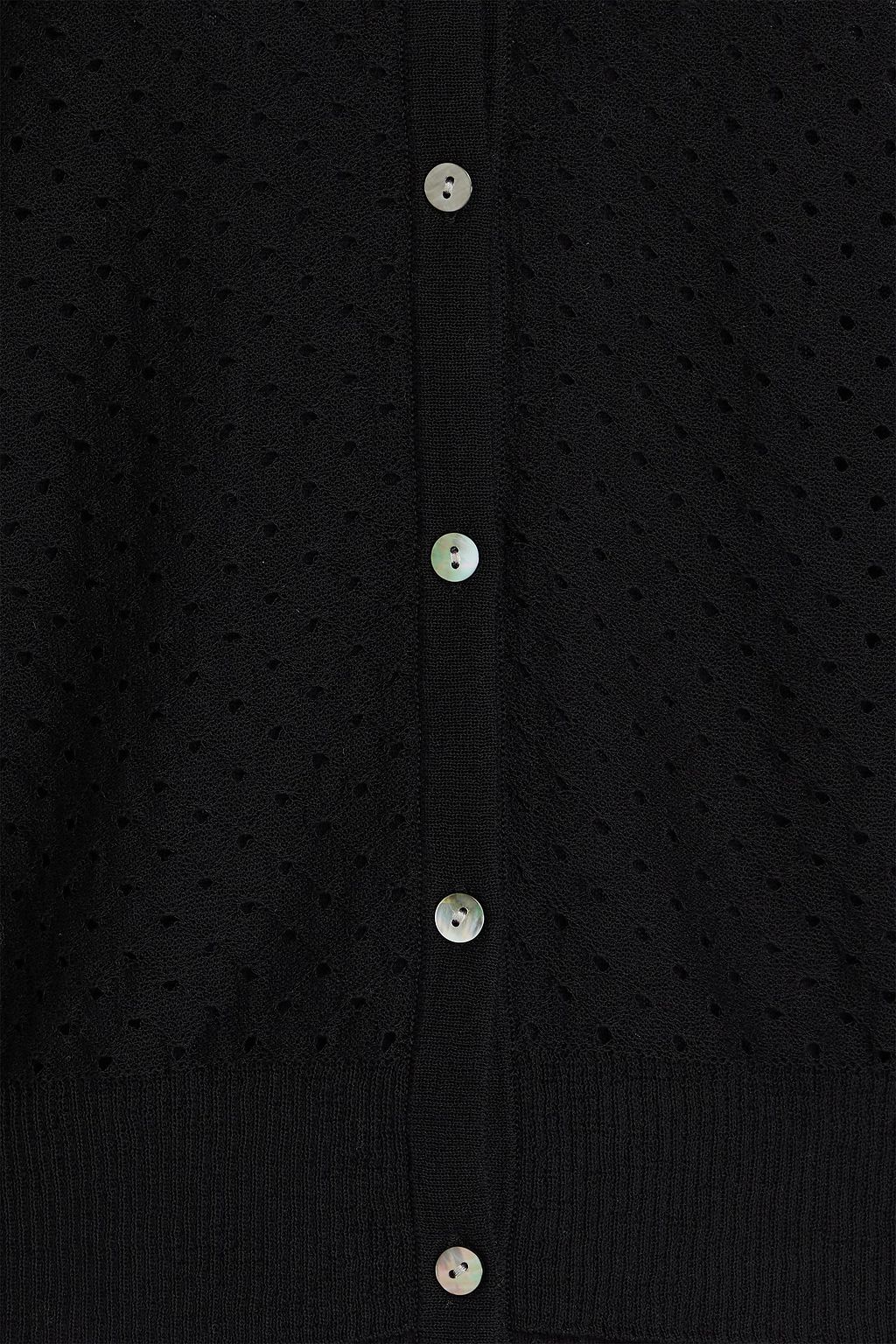 VINCE. Pointelle-knit cotton-blend cardigan