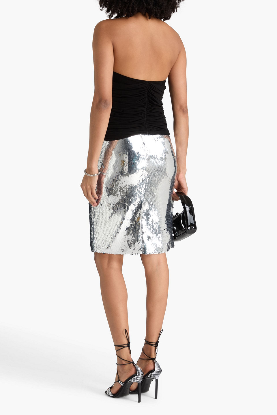  Magda Butrym - Rock Aus Mesh Mit Pailletten - Metallic - Fr 36 