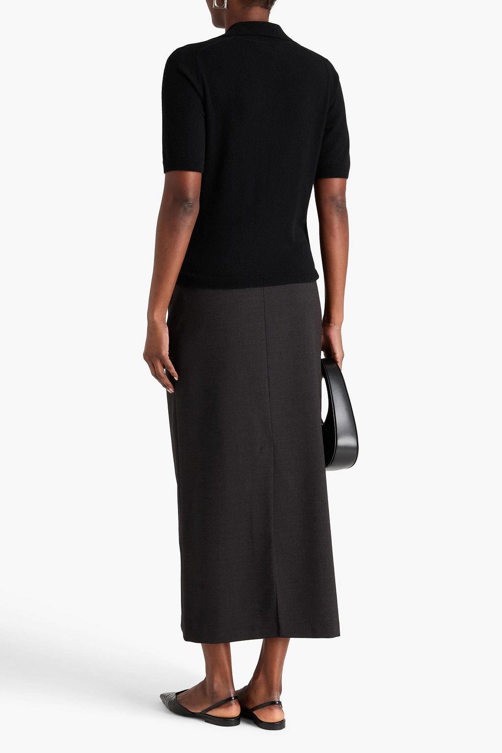 VINCE. Cashmere and silk-blend polo sweater