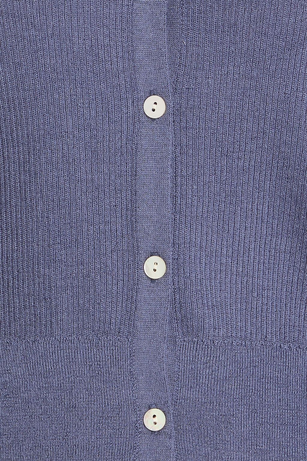 VINCE. Ribbed cashmere and silk-blend cardigan