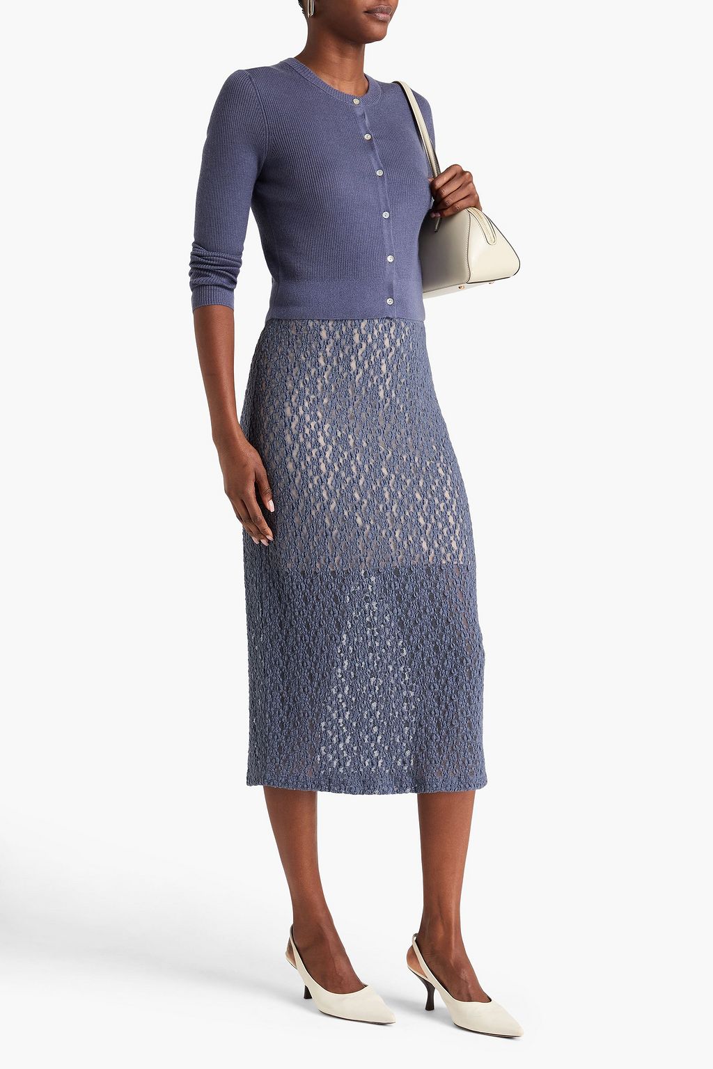 VINCE. Ribbed cashmere and silk-blend cardigan