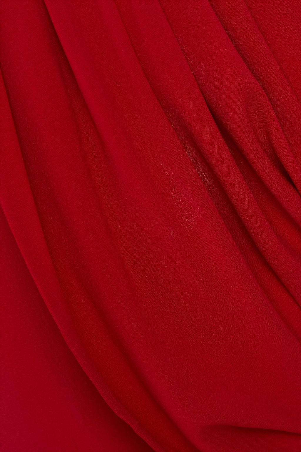 MAGDA BUTRYM Cold-shoulder floral-appliquéd silk-blend georgette gown